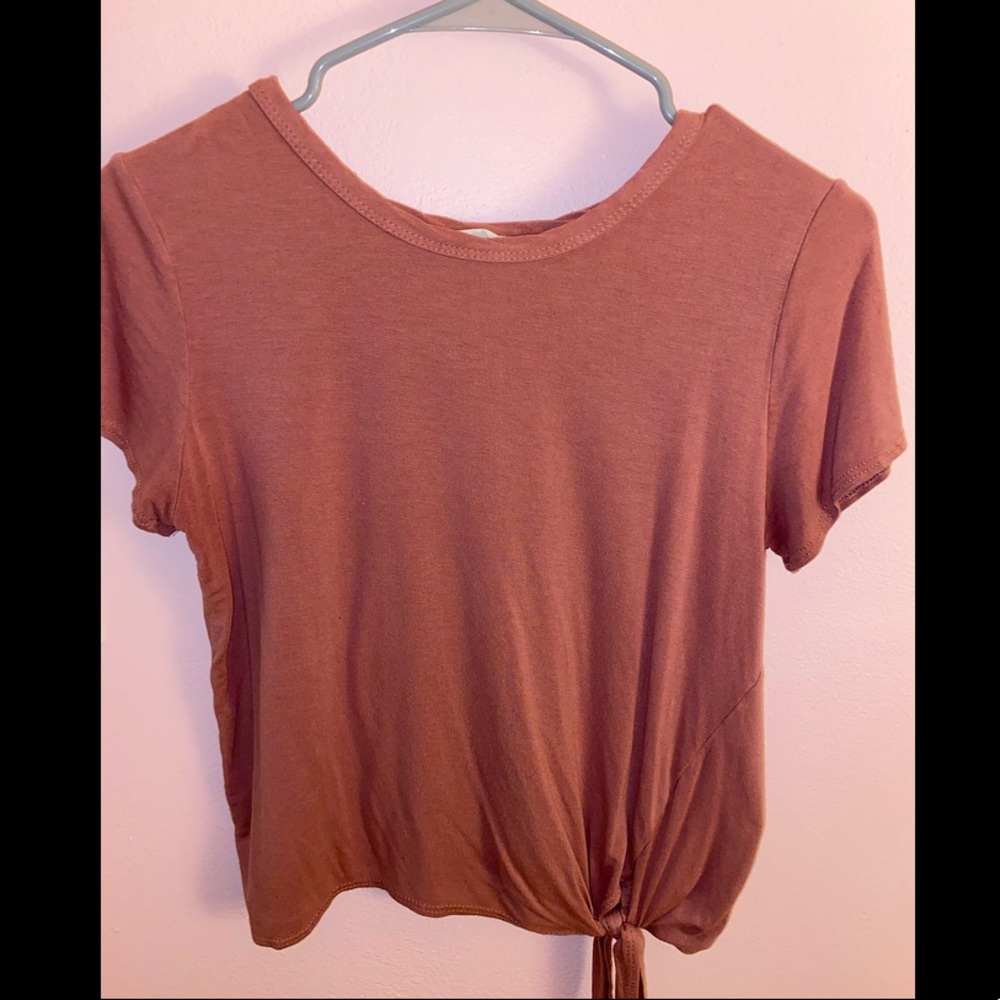 Olivia Rae tie front top!